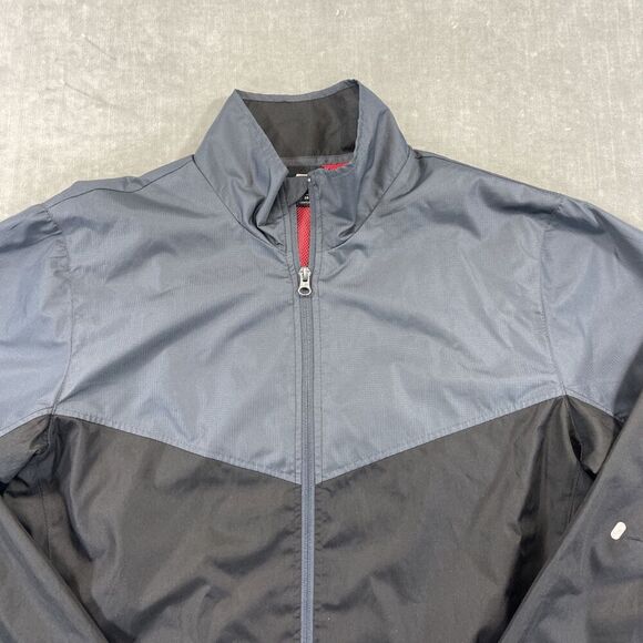 Starter Jacket Adult‎ Small Black Windbreaker Full Zip Logo Outdoors Mens - Picture 2 of 8
